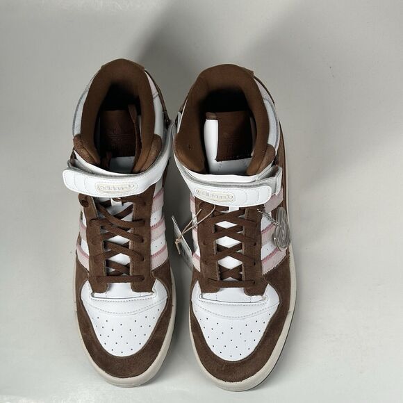 Adidas Shoes Forum Mid Brown Pink Mens Size 10 Chocolate Strawberry GY6802 - Picture 4 of 11